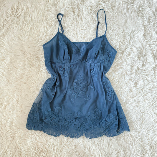 royal blue lace camisole
