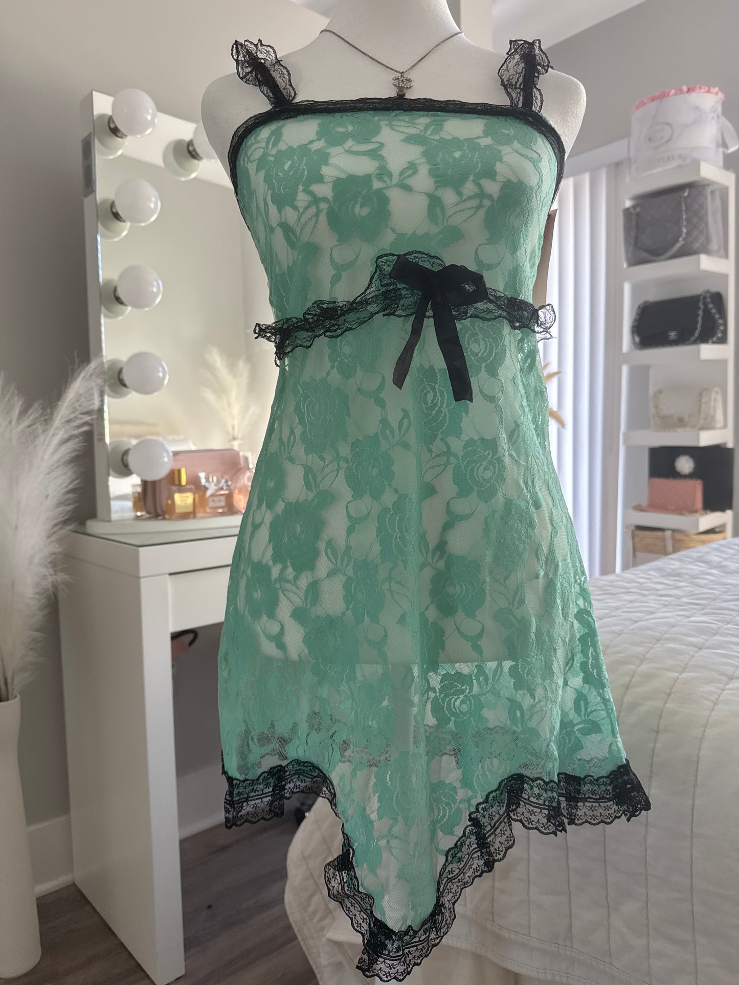 blueberry aqua colada cocktail slip dress