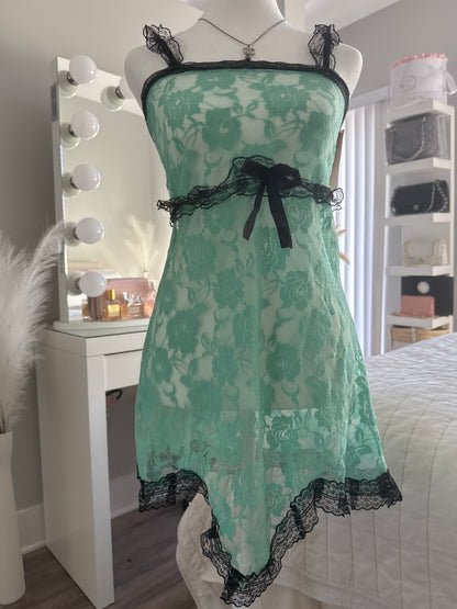 blueberry aqua colada cocktail slip dress