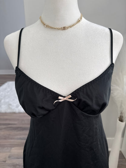 black licorice martini slip dress