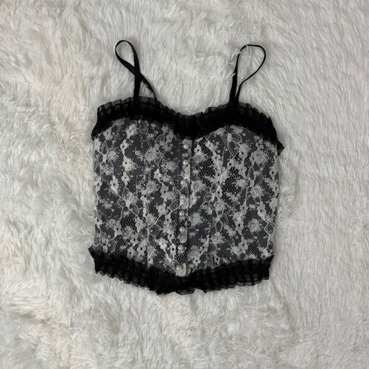 black floral spritzer corset