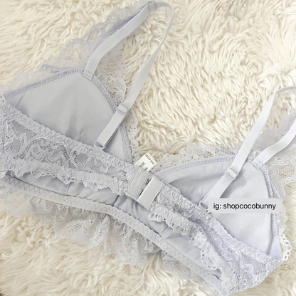 japanese brand lace purple bralette and briefs set