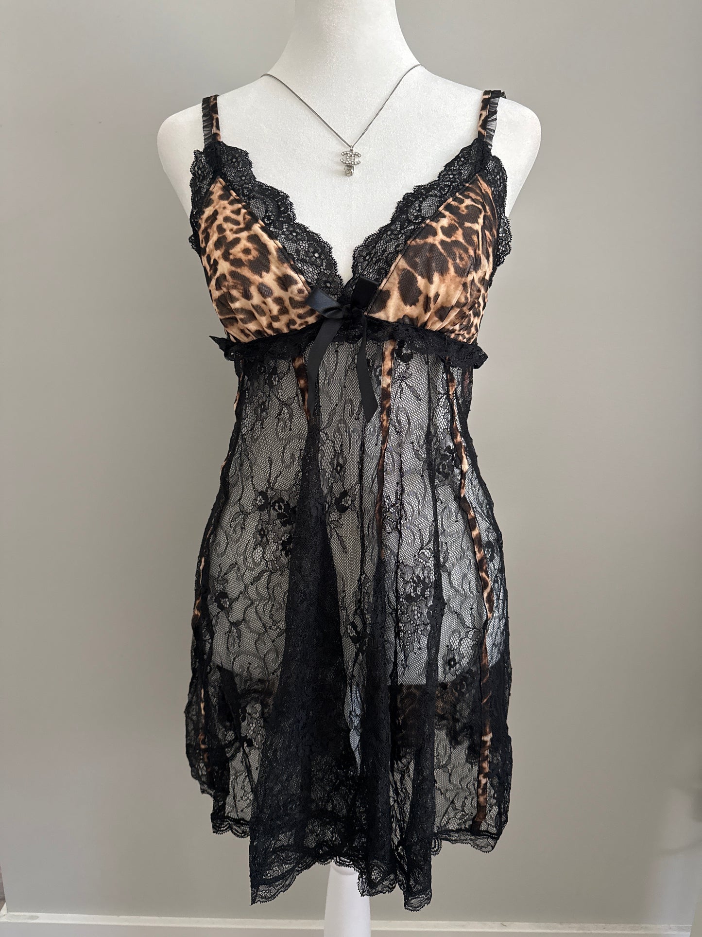 martini lace slip dress Lace-trimmed silk jersey slip dress in black - Saint Laurent