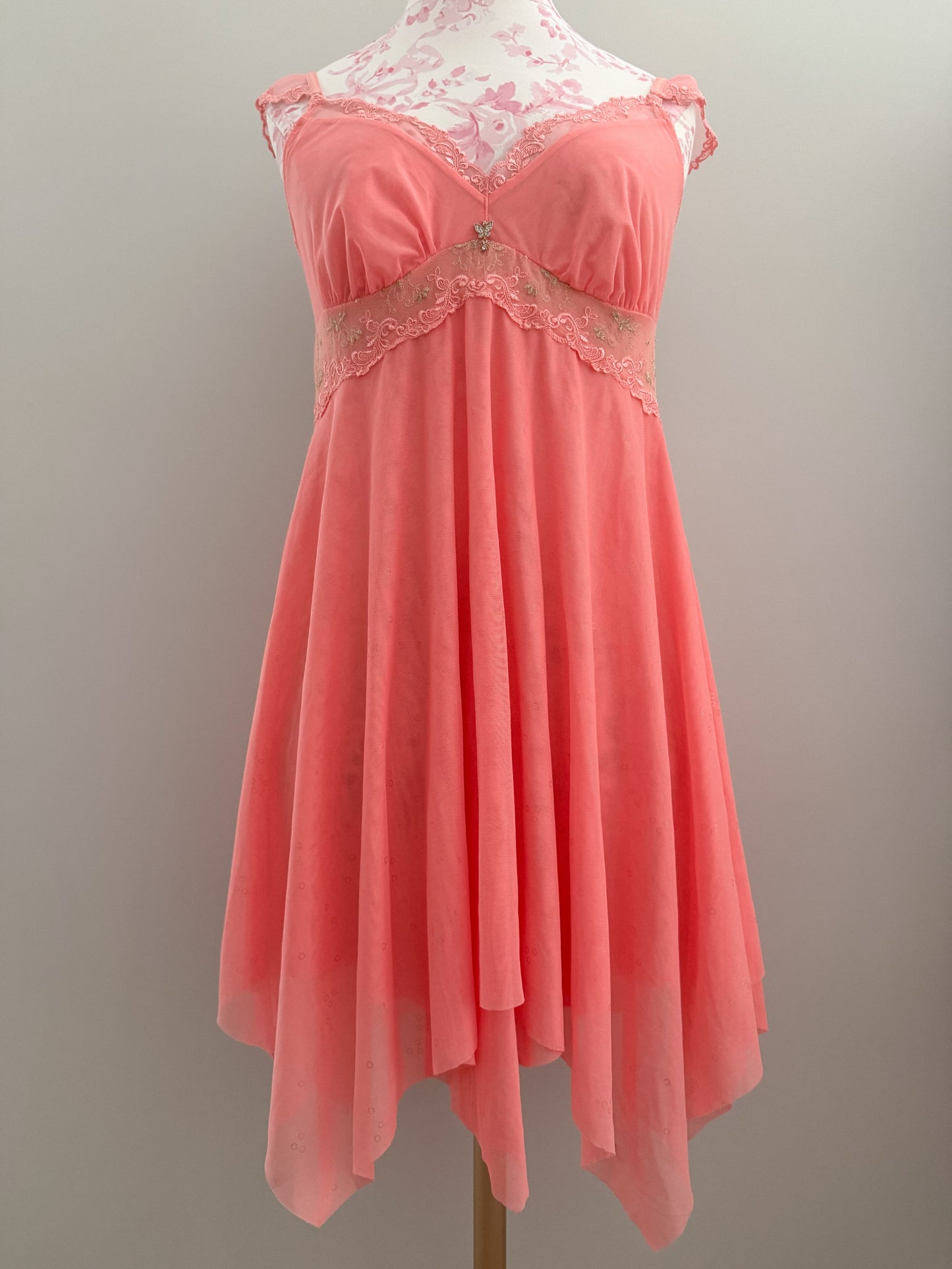 coral breeze sangria slip dress
