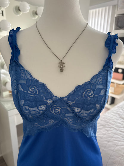 blue violet margarita slip dress