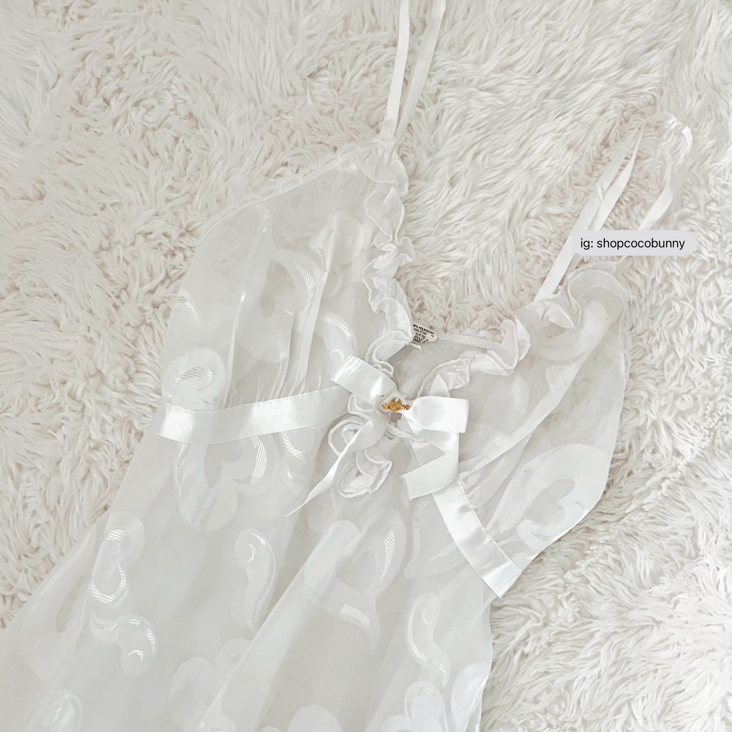 white reflective hearts graceful slip dress