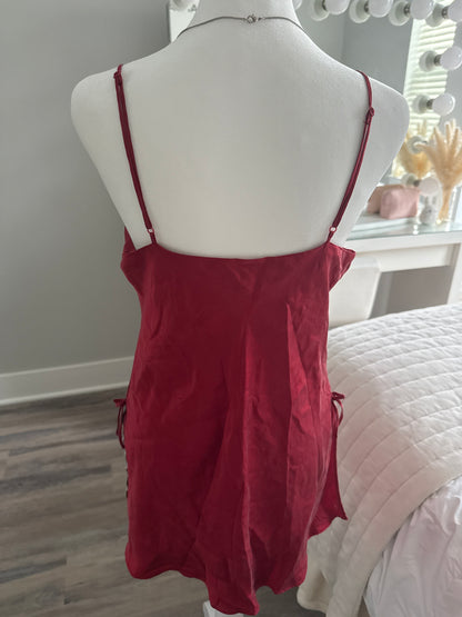 victoria’s secret 1998 red slip dress