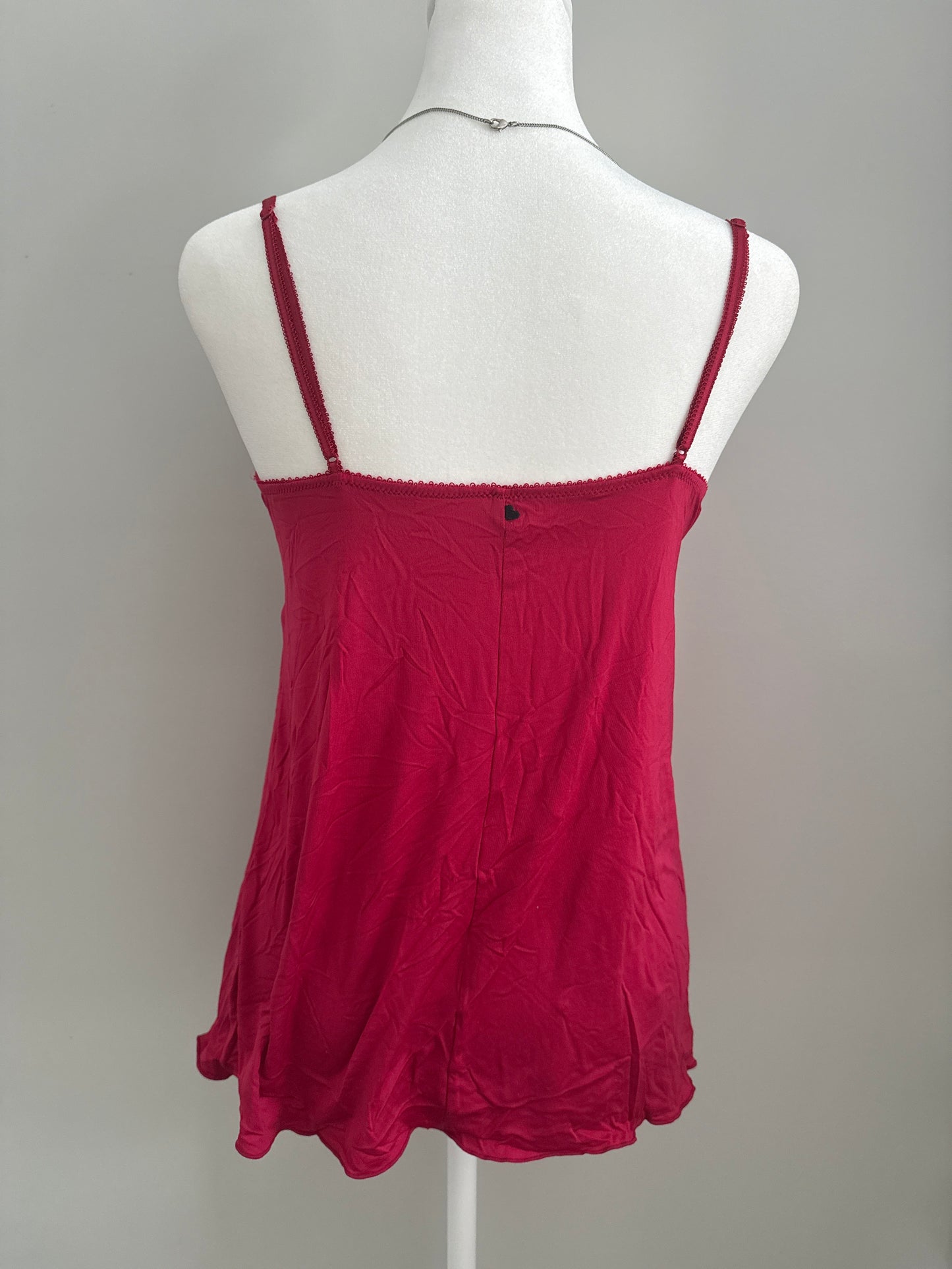 red pear sangria slip dress