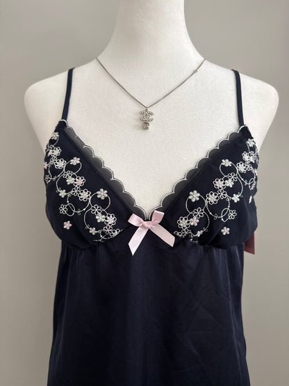 black licorice strawberry martini slip dress