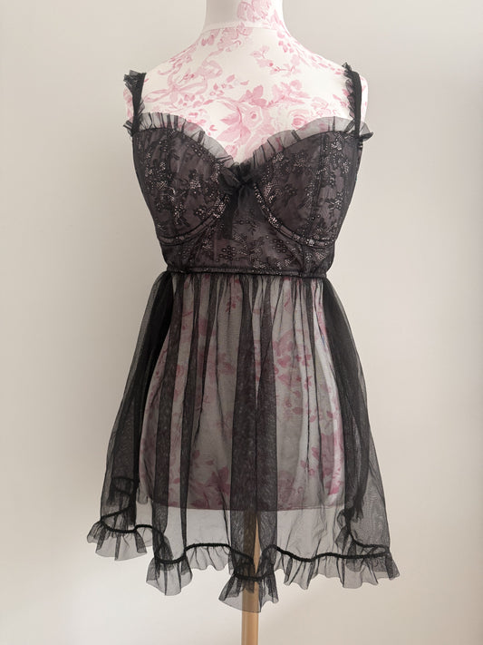 black guava kiss martini slip dress