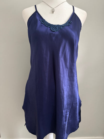 sapphire martini cocktail slip dress