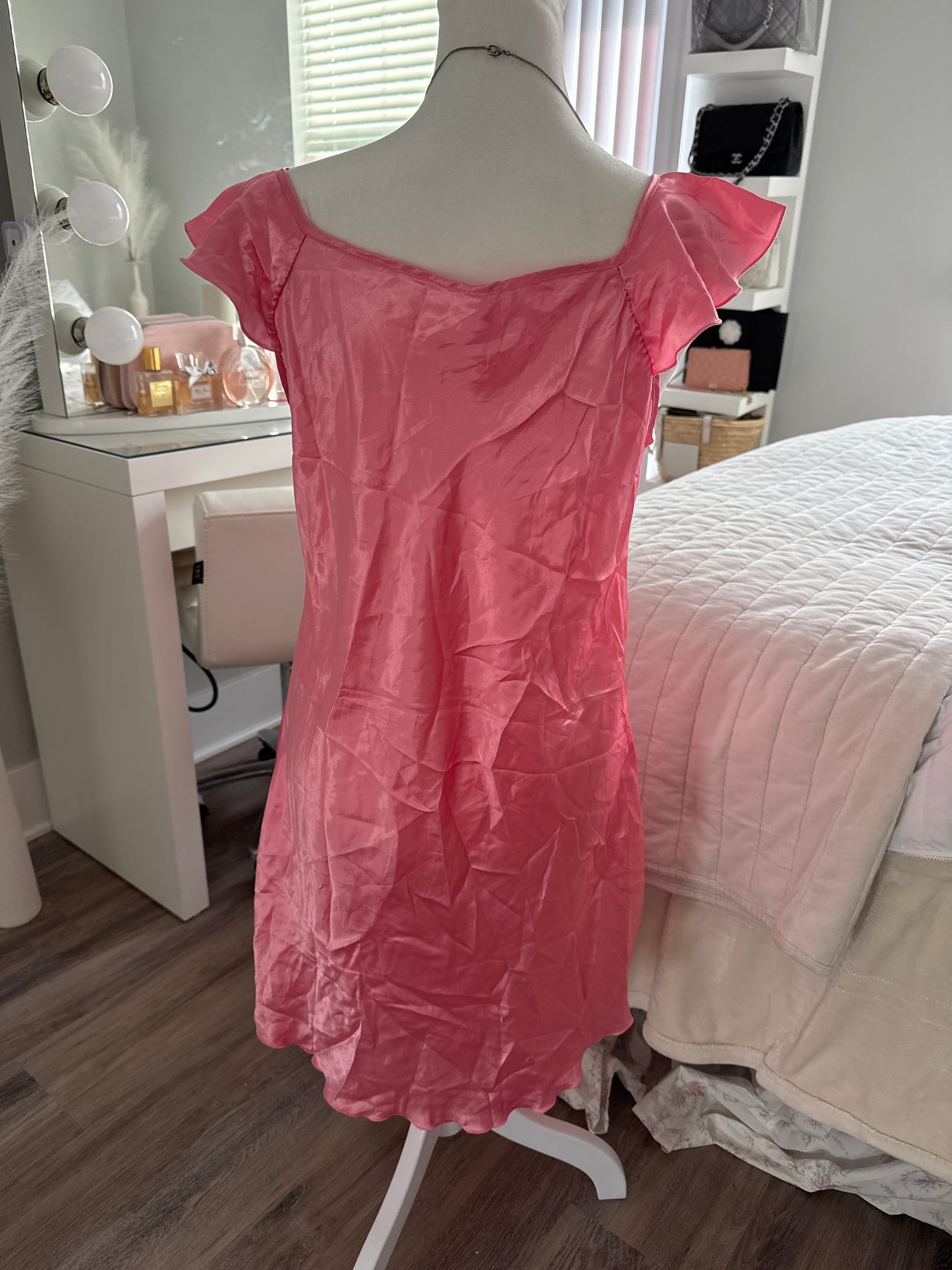 pink rhubarb rum punch slip dress