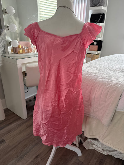 pink rhubarb rum punch slip dress