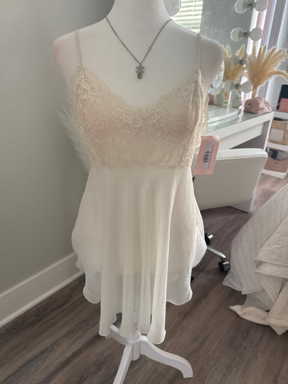 white peach margarita slip dress