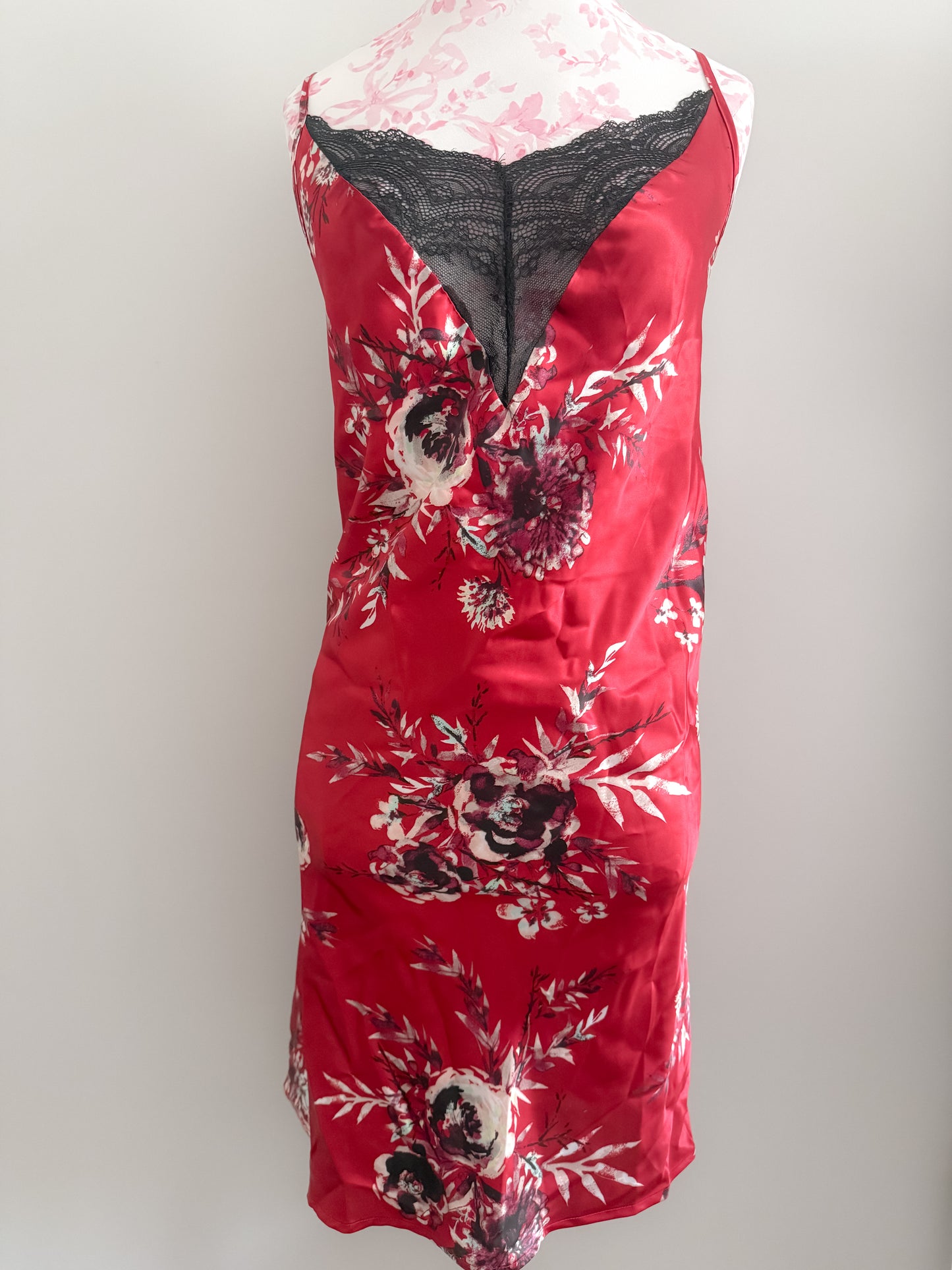 crimson hibiscus fizz martini slip dress