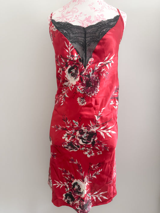 crimson hibiscus fizz martini slip dress