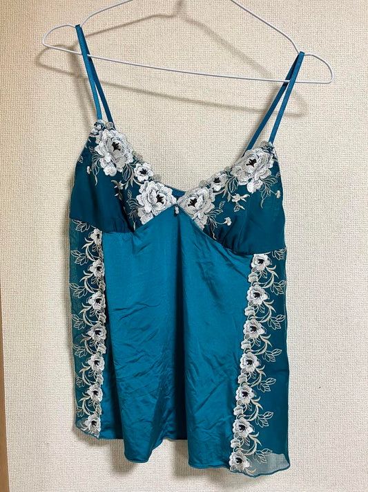 electric blue mint cocktail slip dress set