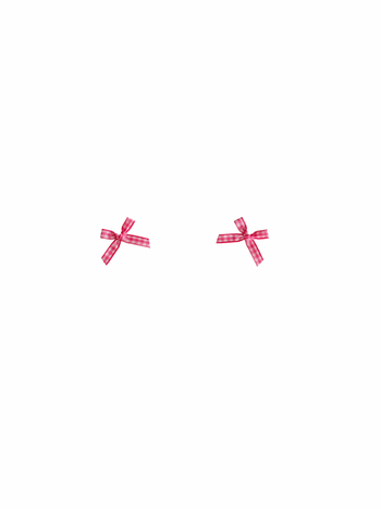 two bows on ears / hot pink
