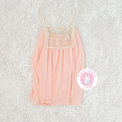 peachy lace bustier sheer camisole