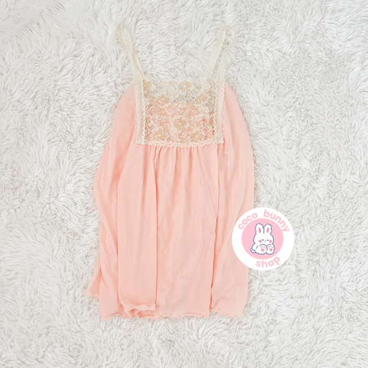 peachy lace bustier sheer camisole
