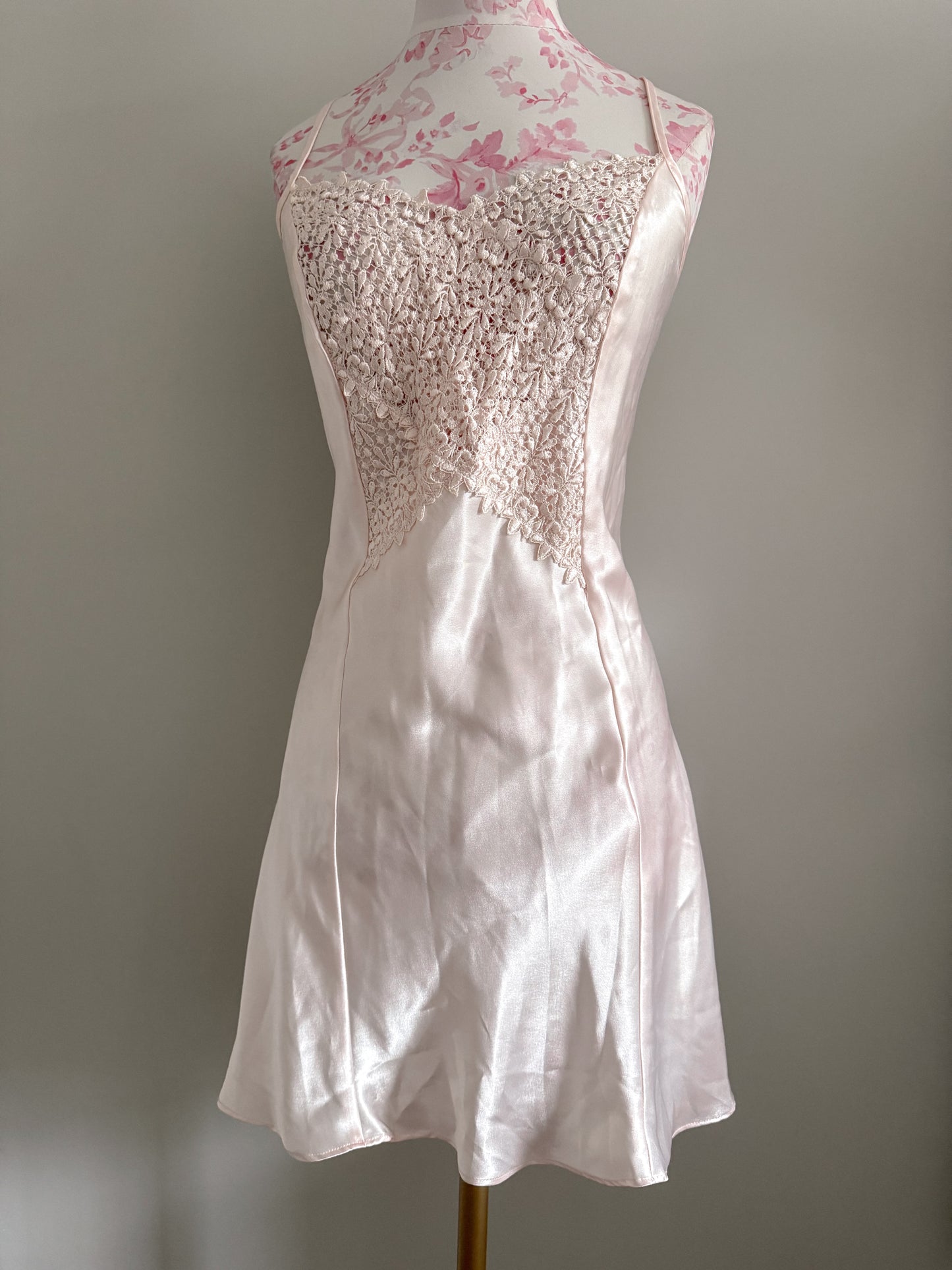 strawberry milk sparkle spritz slip dress