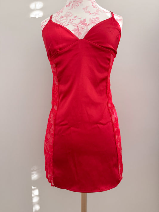 cherry coral tide margarita slip dress