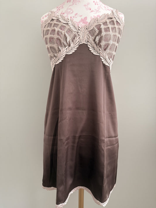 cocoa orchid bloom margarita slip dress