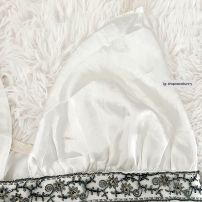 odette white swan slip dress