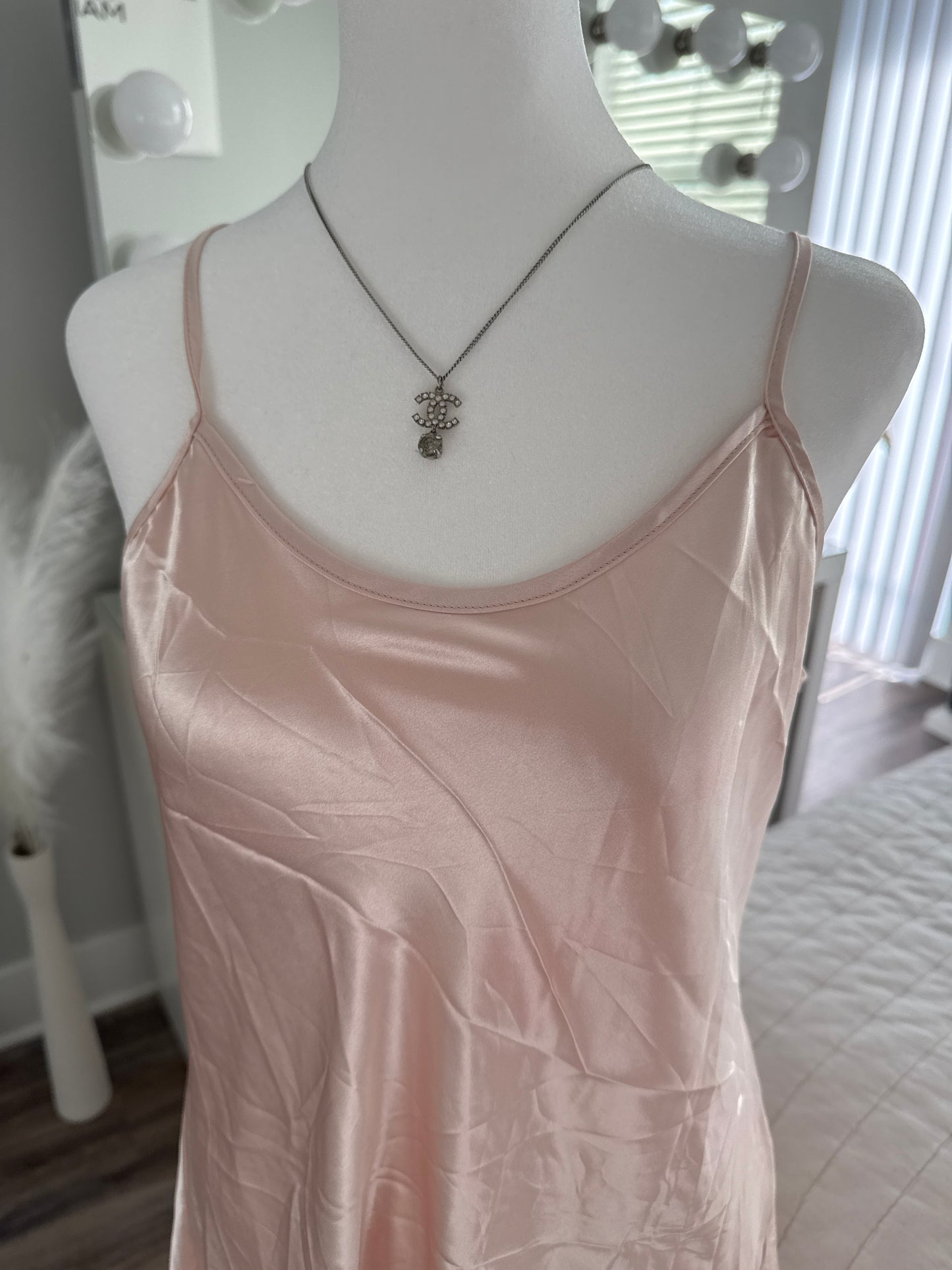 pink grapefruit martini slip dress