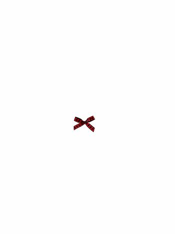 one bow on bum / red & black