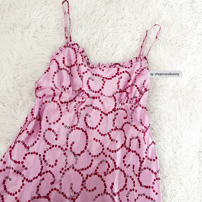 rose bloom martini slip dress