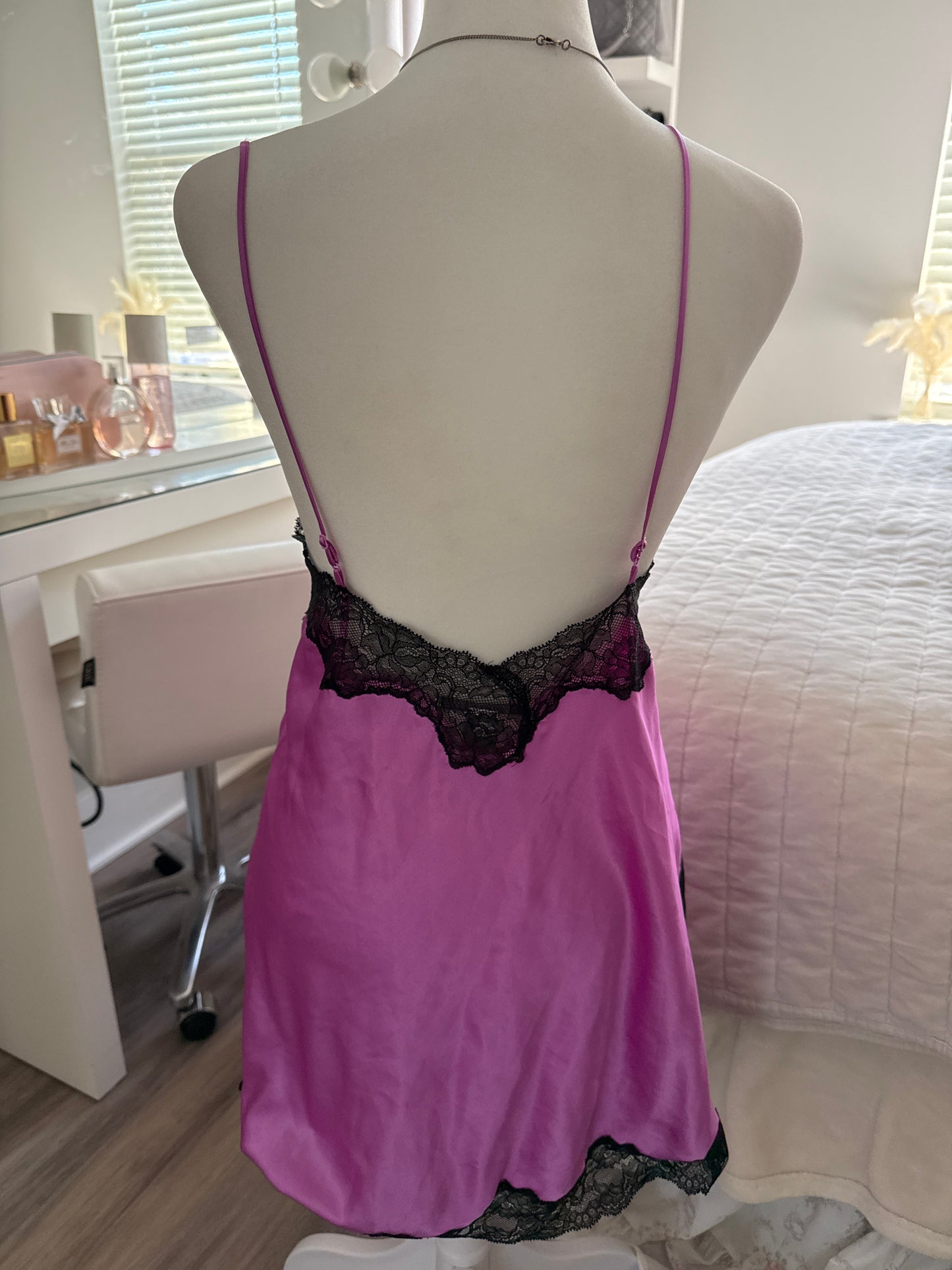 black grape spritzer slip dress