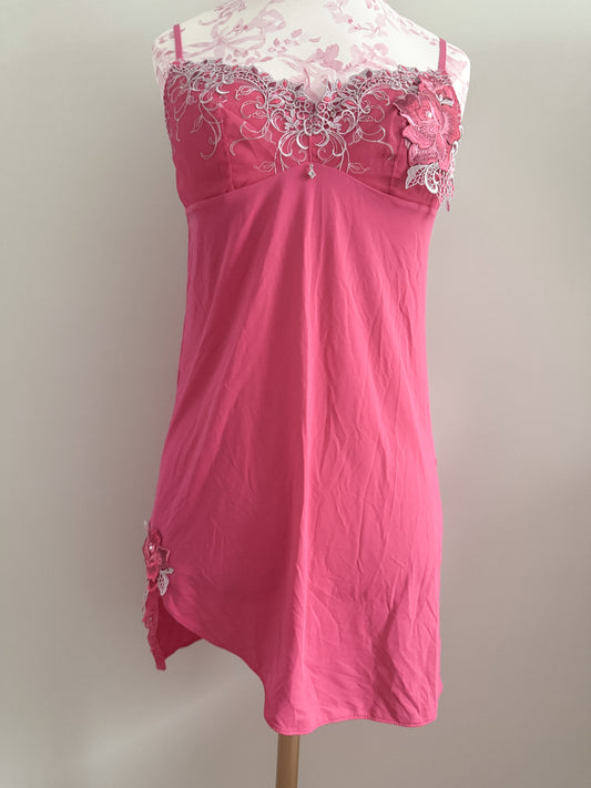 raspberry rose daiquiri slip dress