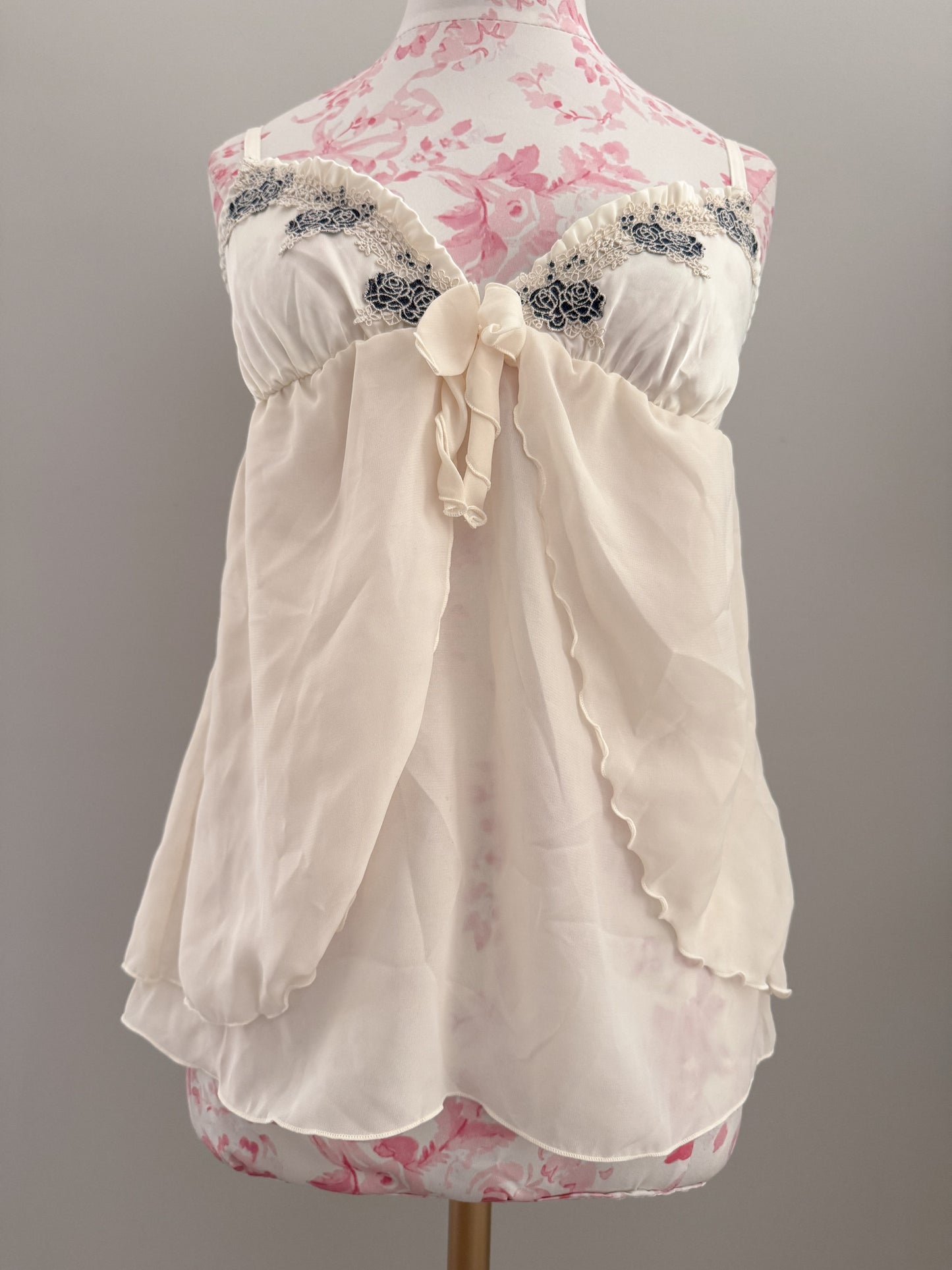 blueberry bloom white russian camisole