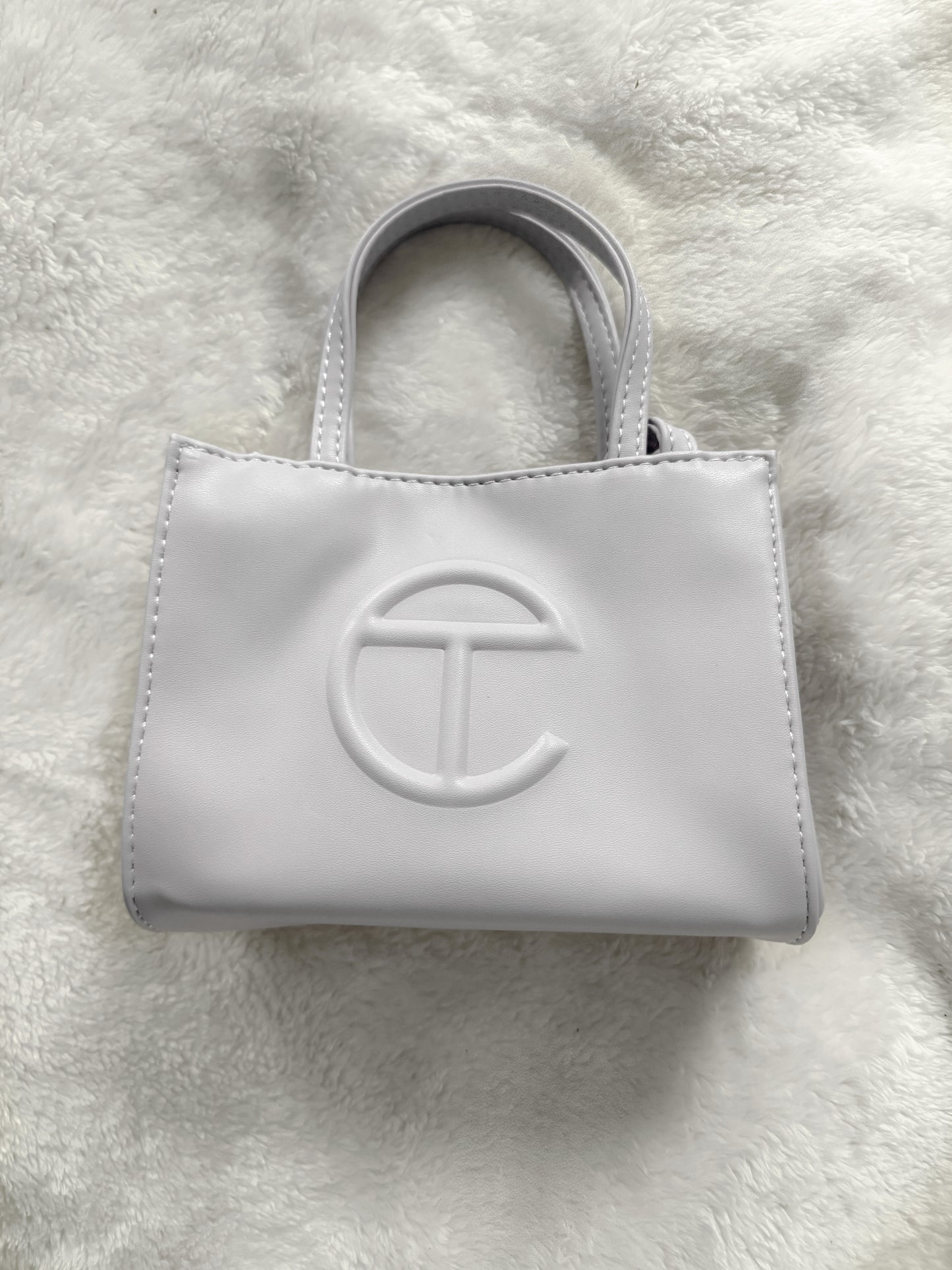 lilac mini telfar tote