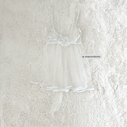 starline baby’s breath wedding ruffle slip dress