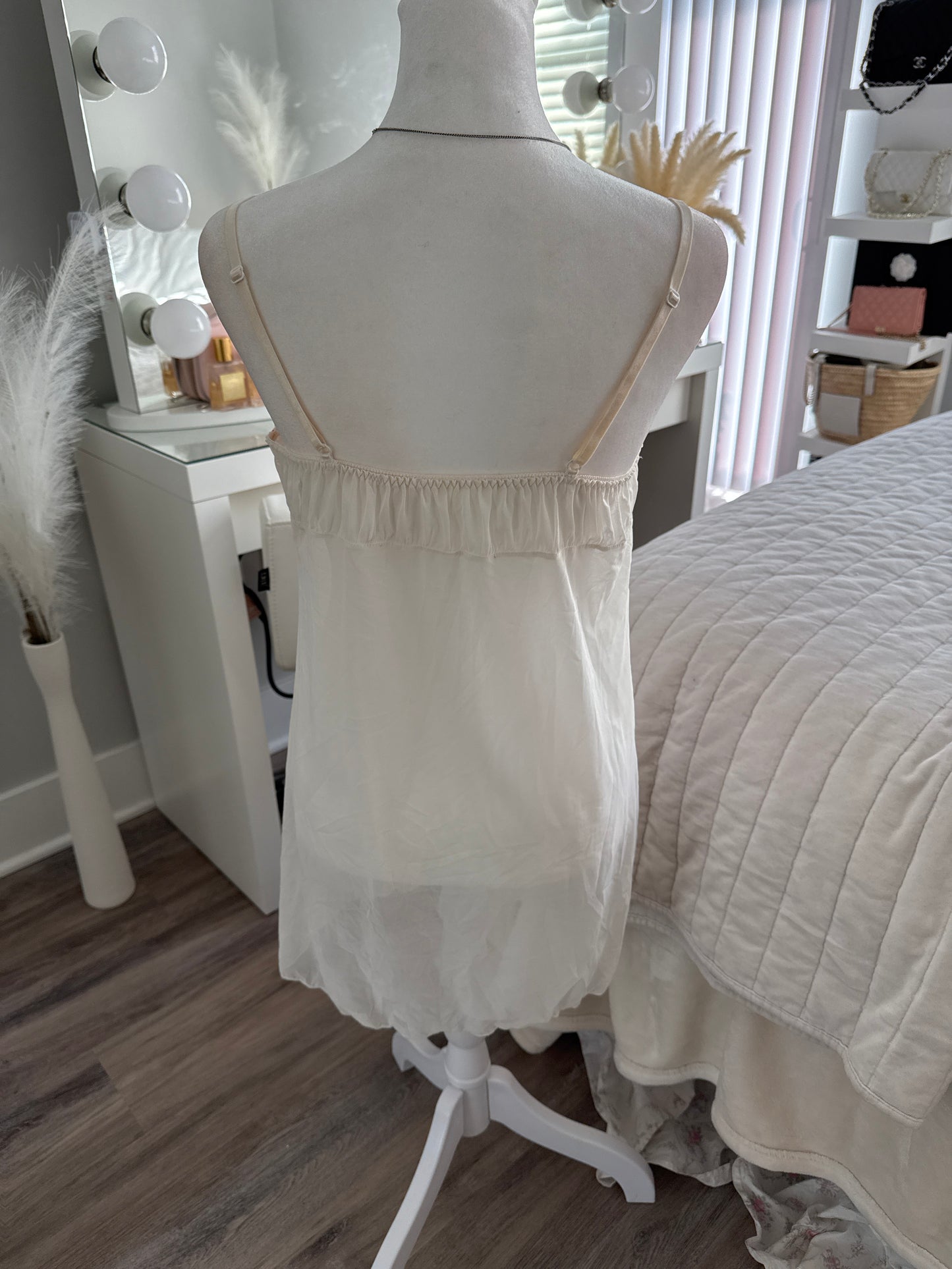 white dragon cocktail slip dress