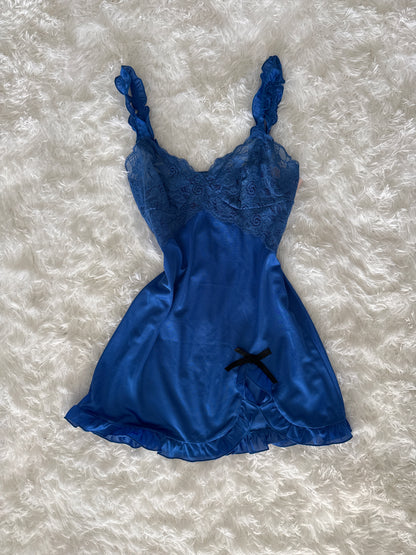 blue violet margarita slip dress