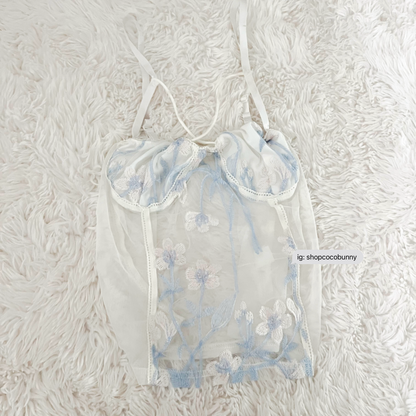 floral embroidery pastel camisole