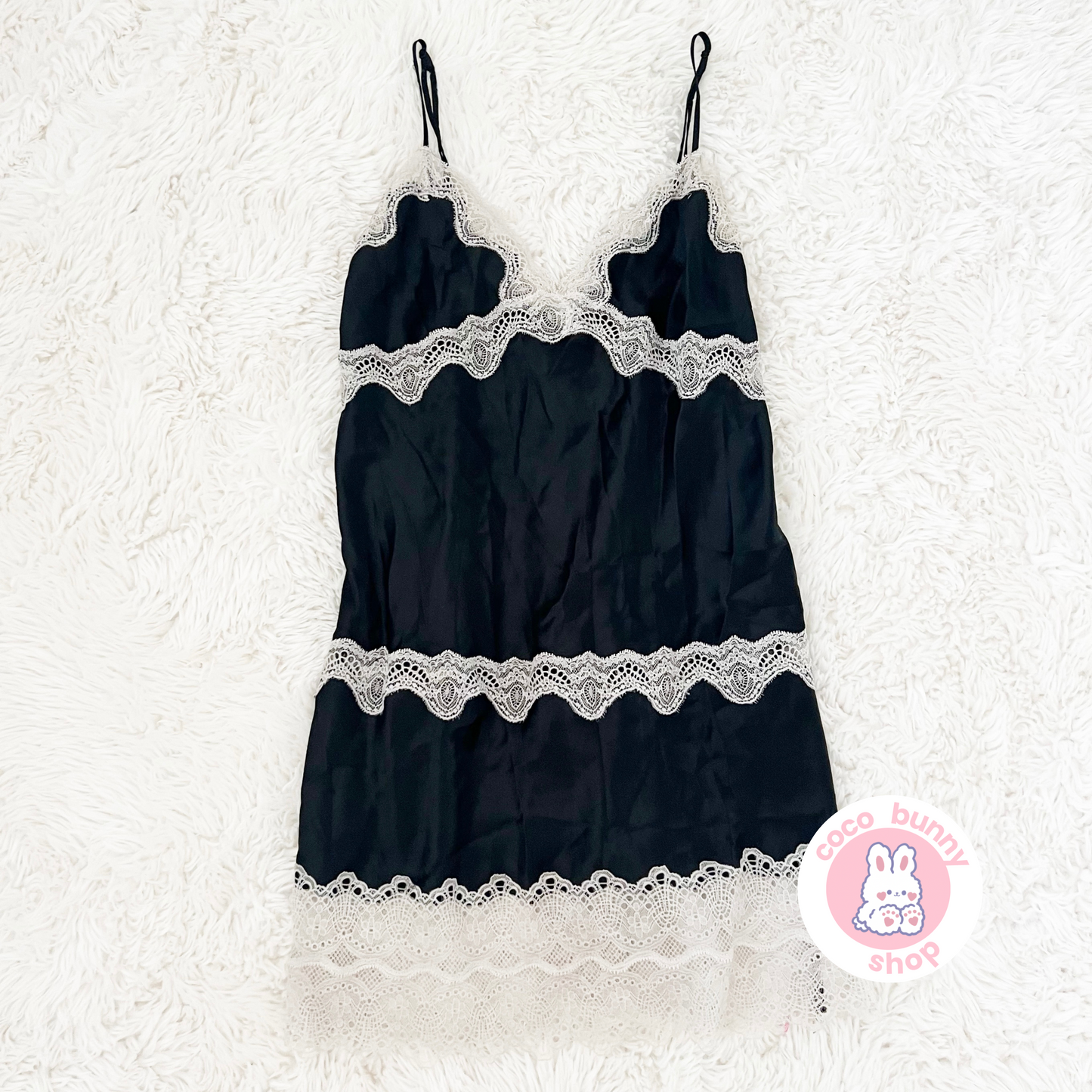 vintage victoria's secret black lace slip dress