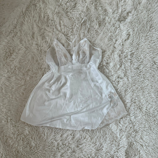 champagne satin floral lace camisole