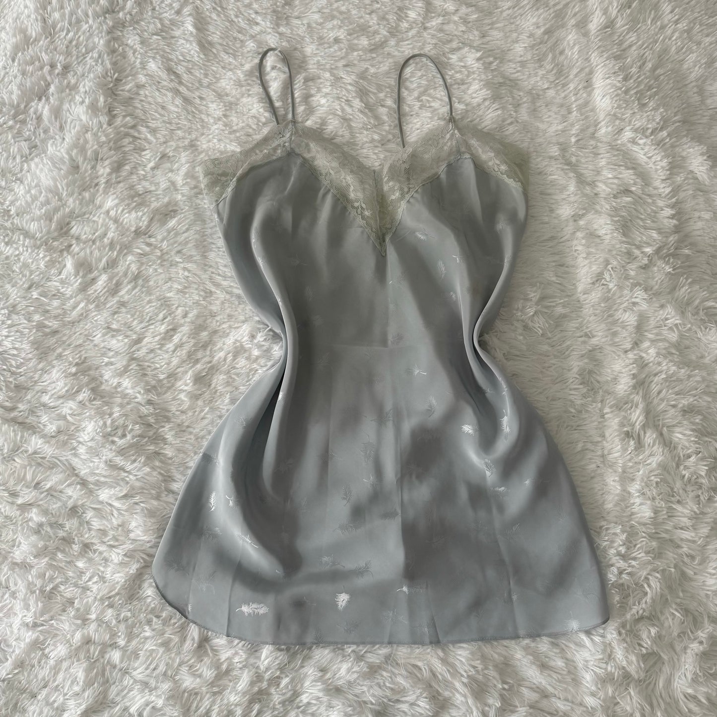 blue hydrangea yuzu slip dress