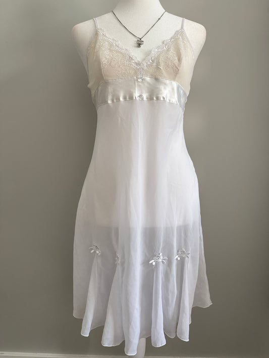 pearl rose martini slip dress