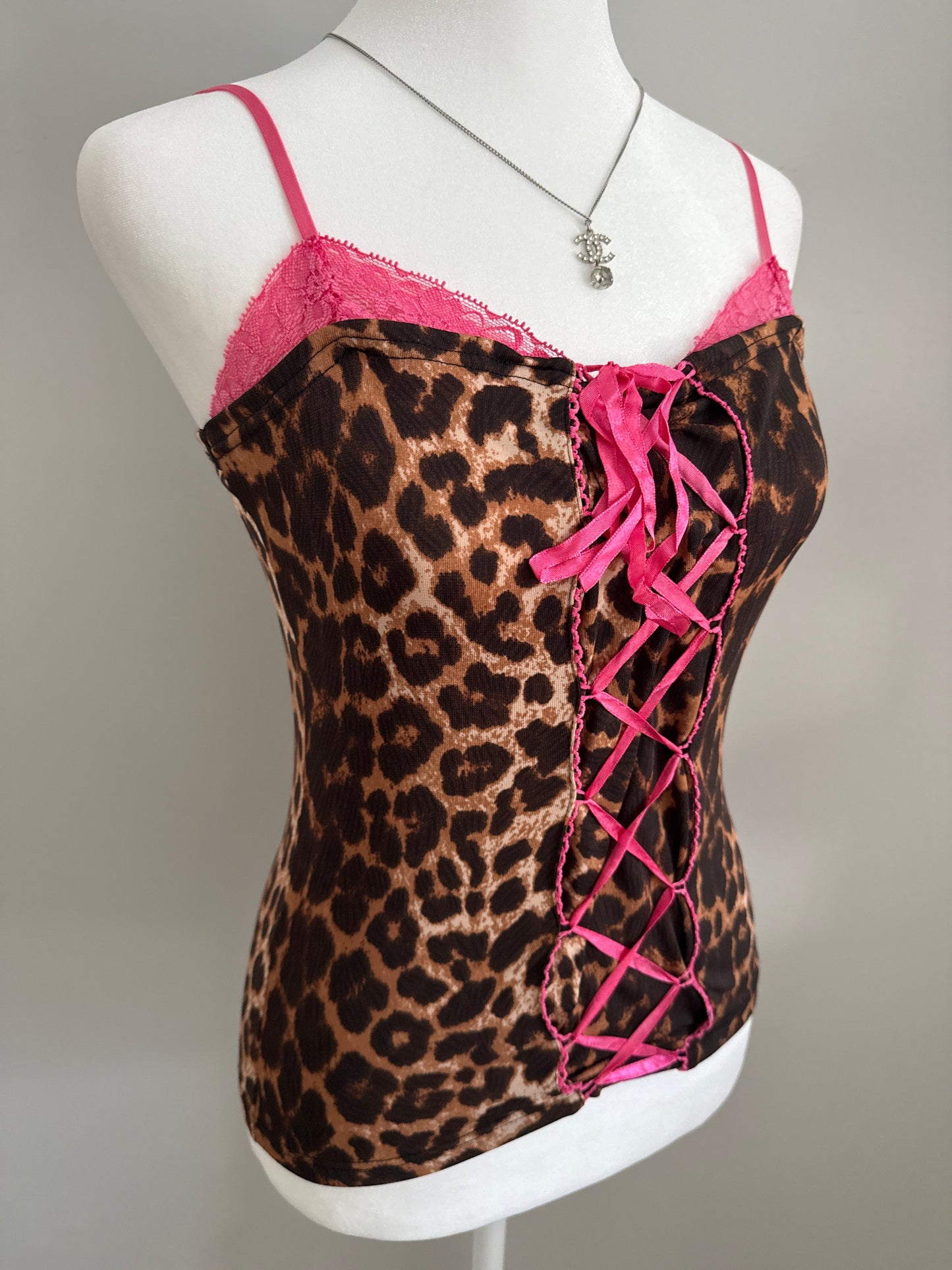 strawberry leopard martini camisole