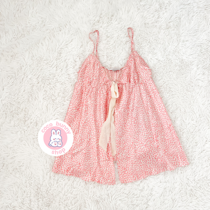 victoria's secret pink leopard martini slip dress