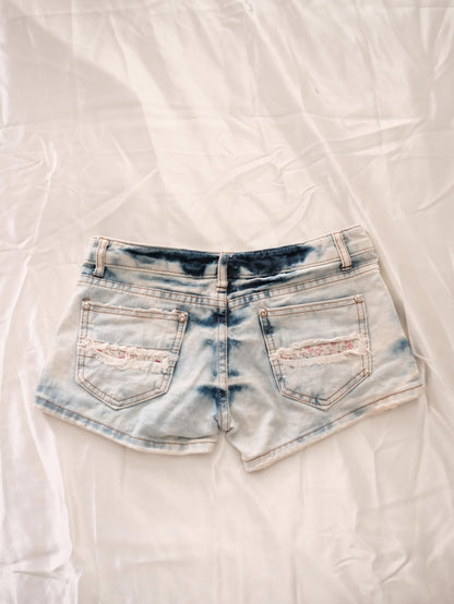 blueberry bleach bunny shorts