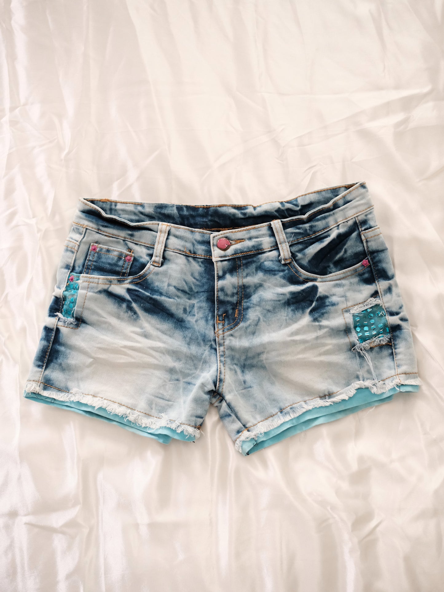 aqua taffy bunny shorts