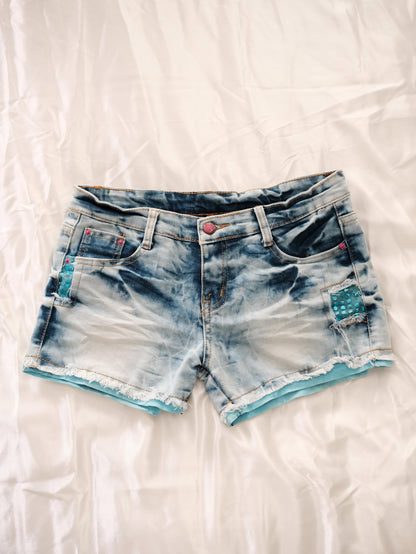 aqua taffy bunny shorts