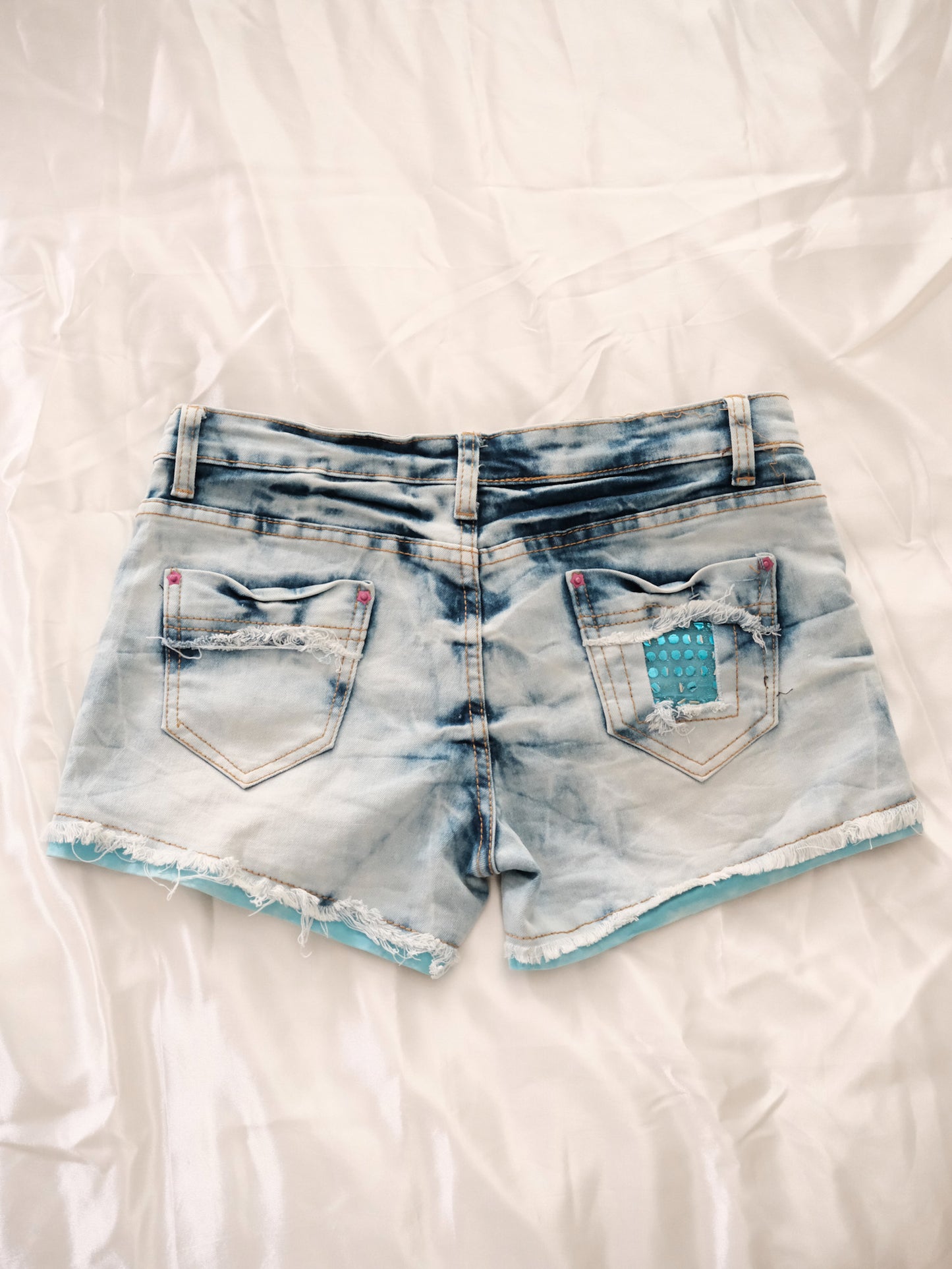 aqua taffy bunny shorts