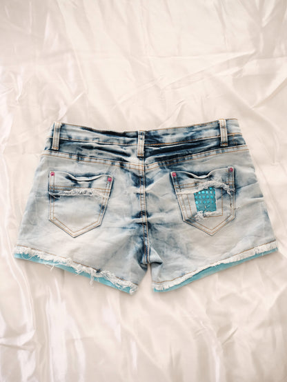 aqua taffy bunny shorts